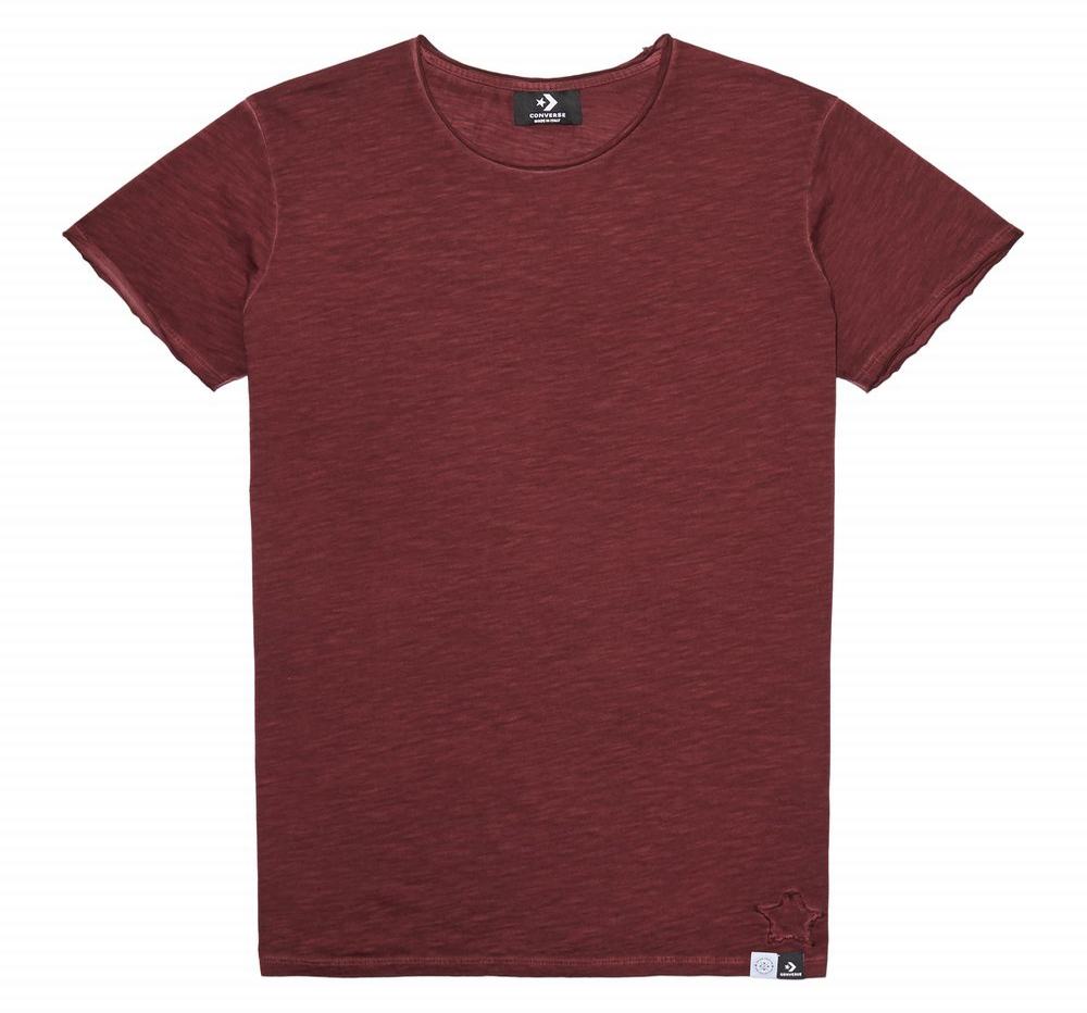 Camiseta Converse Italian Crafted Dye Homem Vermelhas Escuro 187264BCW